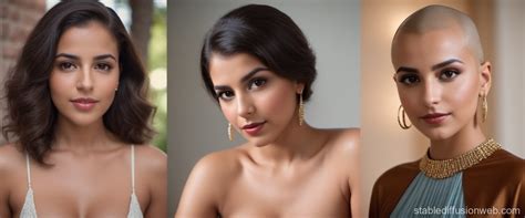 Latina Woman S Dramatic Head Shave Transformation Stable Diffusion Online