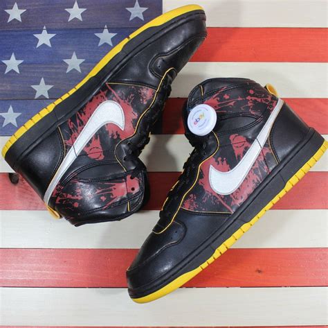 Big Nike High Kill Bill Kobe Black Red Yellow Dunk Vtg