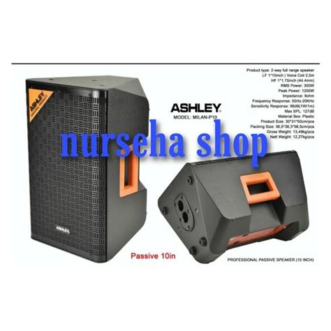 Jual Speaker Pasif Professional Ashley Inch Full Range Harga Unit