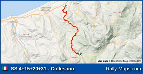 Ss 4152031 Collesano Stage Map Targa Florio 1983 Erc 🌍 Rally