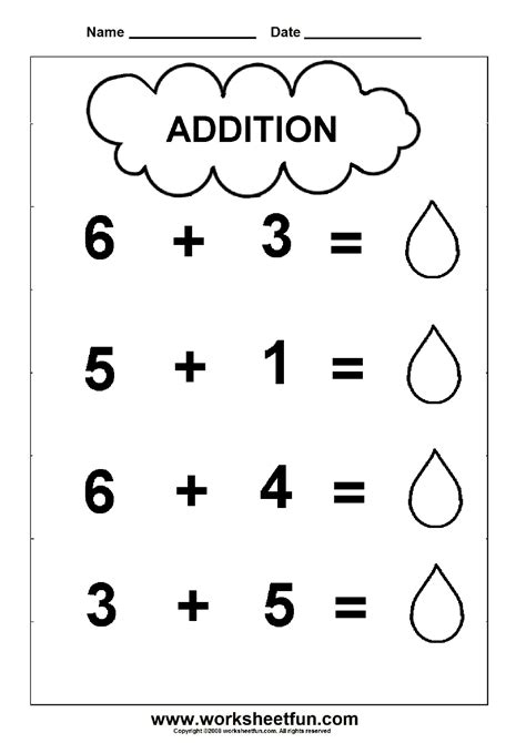 Beginner Addition 2 Kindergarten Addition Worksheets Free Printable