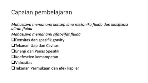 Mekanika Fluida Dan Sifat Sifat Fluida Ppt