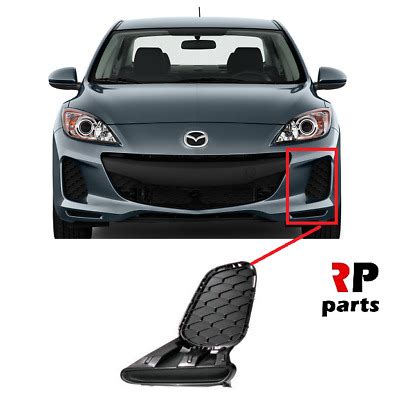 For Mazda New Front Bumper Fog Light Grille Cover Black