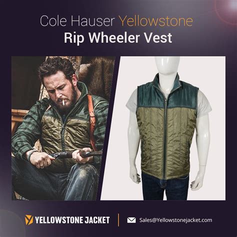 Cole Hauser Yellowstone Rip Wheeler Vest Yellowstone Jacket Medium