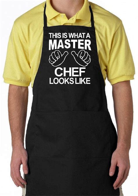 Funny Cooking Aprons For Men And Women Black With Pockets Aprons For