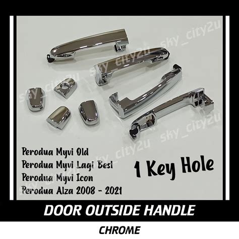 4 Pcs Perodua Myvi Alza Door Handle Outside Chrome Myvi Old 2005 SE 1