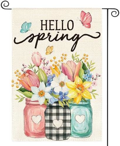 Amazon Hello Spring Garden Flag 12x18 Double Sided Vertical