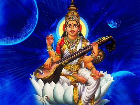 Maa Sharda HD Wallpaper For Desktop | Saraswati Mata HD Wallpaper | Share Pics Hub