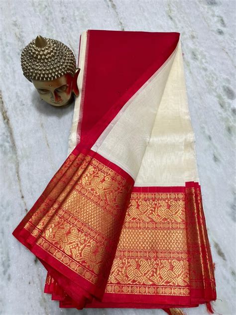 Mangalagiri Kuppatam Pattu Kuppatam Kanchi Border Plain Pattu Sarees