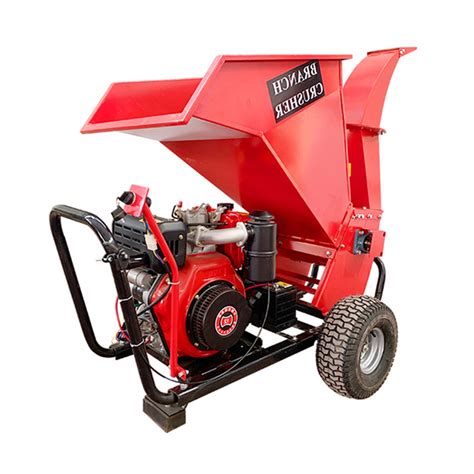 Dry And Wet Wood Log Tree Branch Chipper Shredder With Powerful 75 Hp