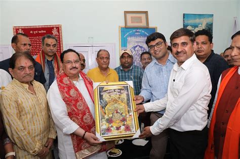 Bjp National President Shri Jp Nadda Offered Prayers At Brijeshwari