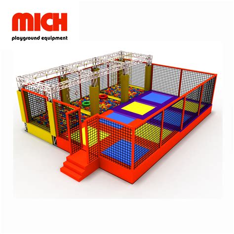 Small Indoor Bounce Trampoline Park with Ninja Course - Buy trampoline ...