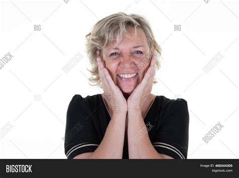 Smiling Blonde Mature Image Photo Free Trial Bigstock