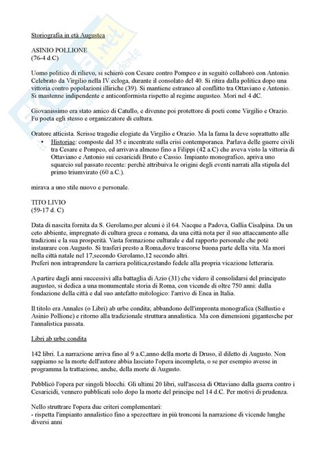 Letteratura latina Storiografia in età augustea
