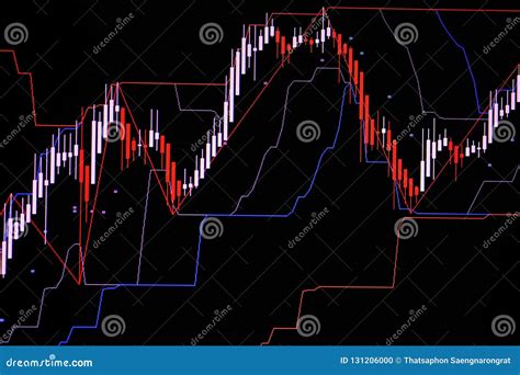 Candle Stick Graph Chart With Indicator Showing Bullish Point Or Stock