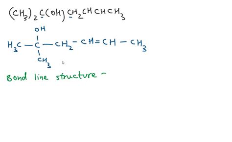 SOLVED Draw The Bond Line Skeletal Structure Of The Condensed