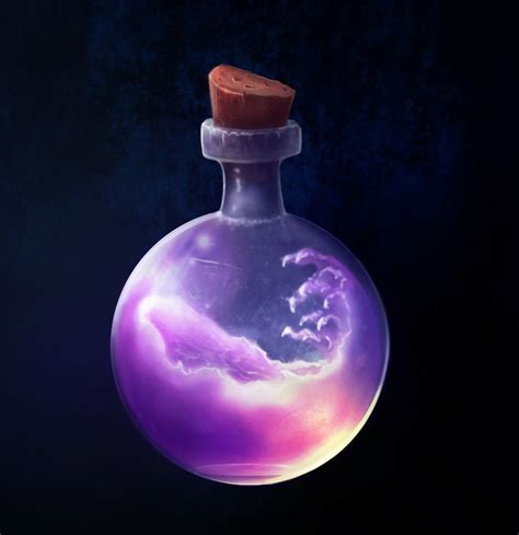 Potion Of Resistance Thunder Magic Bottles Bottle Drawing