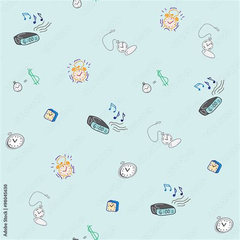 vector time pattern stock vector adobe stock