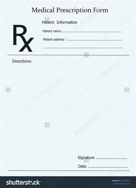 Prescription Pad Template Microsoft Word