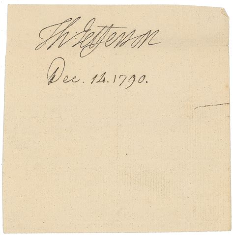 Thomas Jefferson Signature