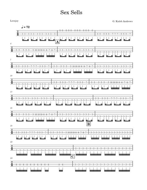 Sex Sells Lovejoy Sex Sells Lovejoy Bass Part Sheet Music For Bass Guitar Solo