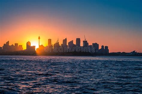 Sydney Opera House During Sunset Seen From The Sea New South Wales