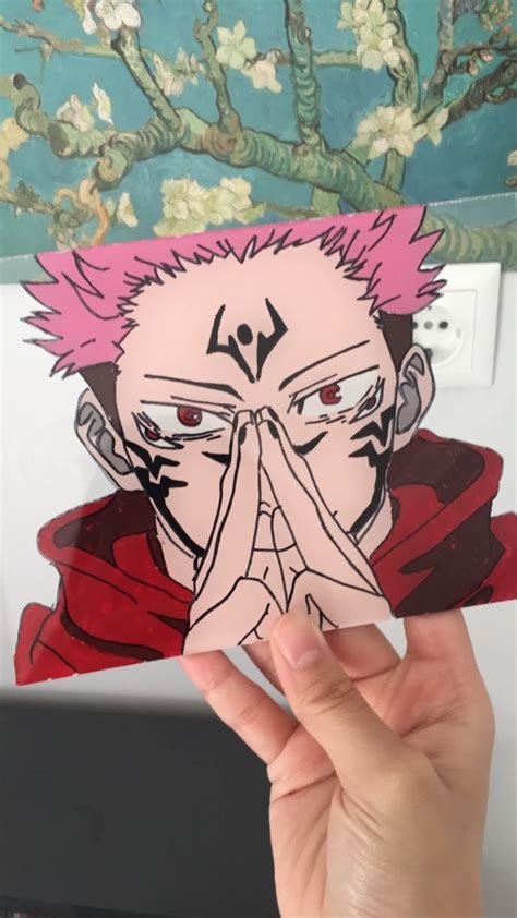 Jujutsu Kaisen Sukuna Glass Painting Etsy Uk