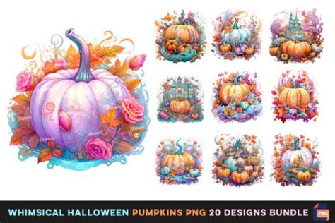 Whimsical Halloween Pumpkins Png Graphic By Jijopero · Creative Fabrica