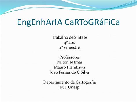 EngEnhArIA CaRToGRáFiCa ppt carregar