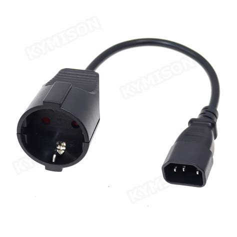 Eu Schuko Socket To Iec C14 Male Plug Pdu Ups Cable 03m C14 Power Cord Cable C14 To European Ac