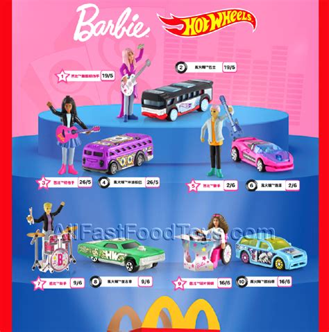 McDonald S Barbie Hot Wheels Happy Meal Toys Official Review Complete Set Of Toy Collection