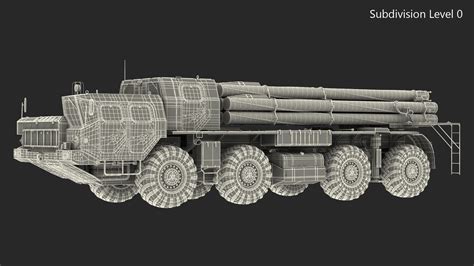 Smerch Bm Heavy Multiple Rocket Launcher D Model Ds Blend