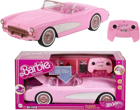 Snapklik.com : RC Barbie Corvette, Battery-Operated Remote-Control Toy Car From Barbie The Movie ...