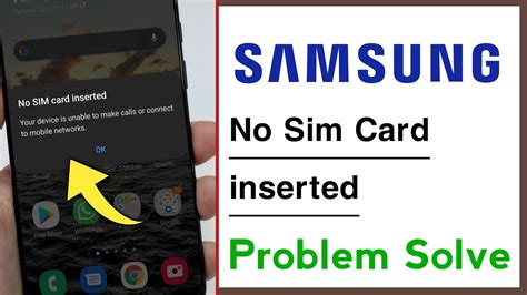 Samsung No Sim Card Inserted Problem Solve Youtube