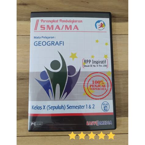 Jual CD RPP Satu Lembar SMA SMK Kelas 10 X Mapel GEOGRAFI Revisi 2020