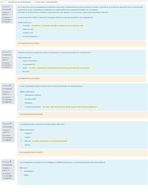Puntos Extras Autocalificables Semana 1 Arquitectura De Computadoras
