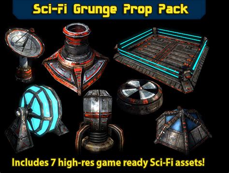 Sci Fi Grunge Prop Pack 3d Sci Fi Unity Asset Store