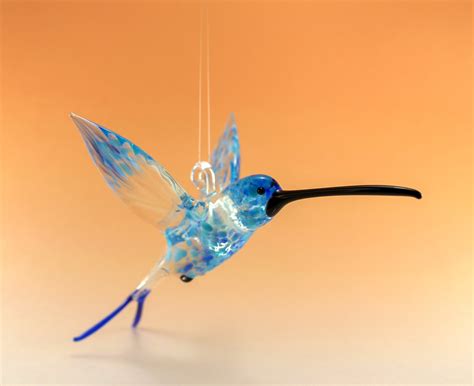 Oiseau Suspendu Oiseau De Verre Colibri Verre Dart Etsy