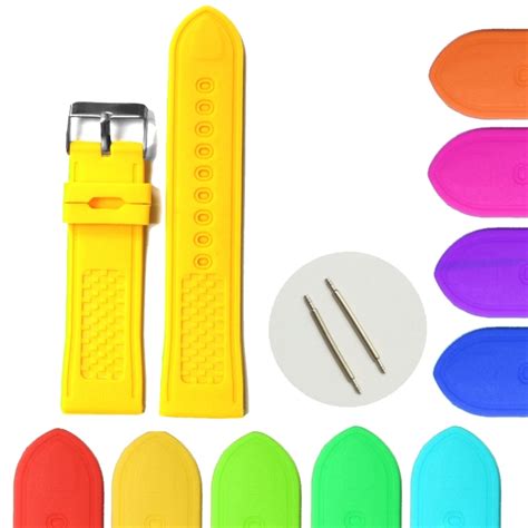 Mm Fun Neon Yellow Silicone Jelly Rubber Unisex Watch Band Straps