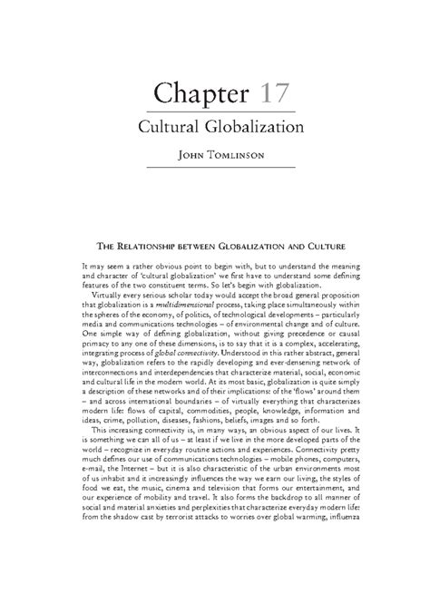 Cultural Globalization: Analyzing Global Connectivity and Identity