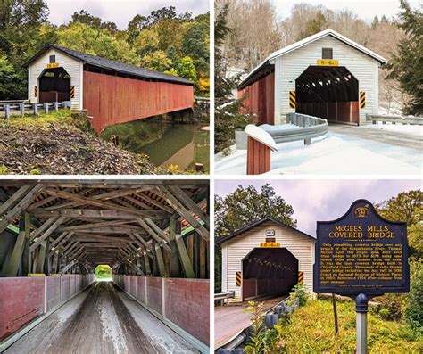 Exploring Mcgees Mills Covered Bridge In Clearfield County