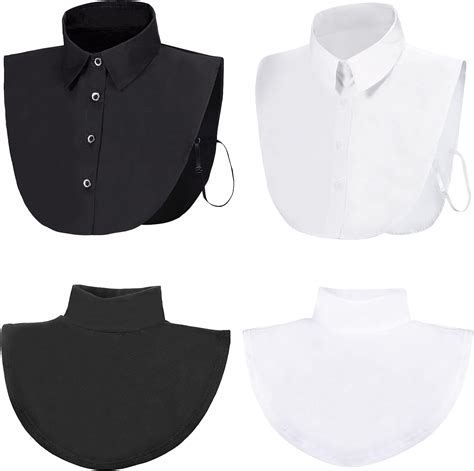 SATINIOR 4 Pieces Fake Collars Detachable Turtleneck Dickey Collar