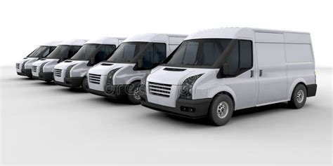 Fleet of delivery vans stock illustration. Illustration of delivering ...