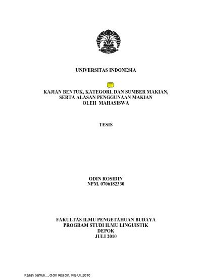 Makian Berbentuk Frasa Klasifikasi Bentuk Makian Berdasarkan