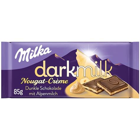 Milka Dark Milk Nougat Créme 1x 85g I Zartherbe Alpenmilch Schokolade I