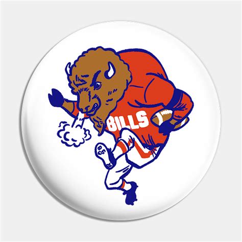 Buffalo Bills Mascot - Buffalo Bills - Pin | TeePublic