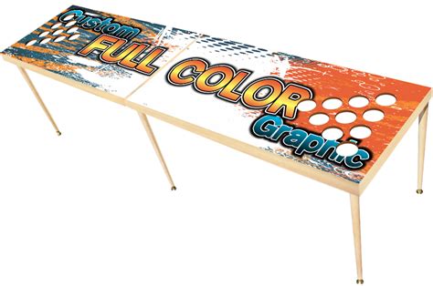 8 Ft Wood Partypong Table Custom Full Table Graphic — Beer Pong