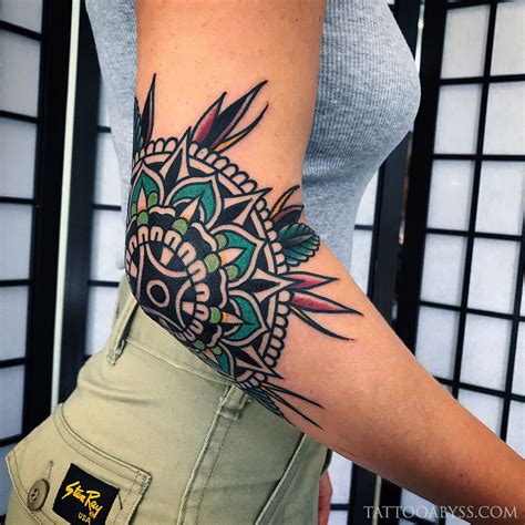 Update More Than Mandala Elbow Tattoo Latest In Cdgdbentre