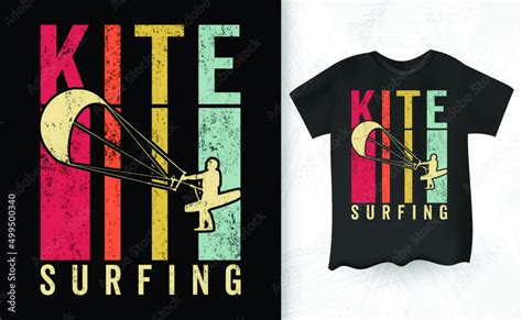 Kitesurfing Funny Retro Vintage Lover Funny Kite Surfing Kiteboarder