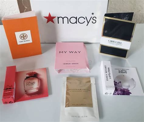 Macys Perfume samples thru Facebook & Popsugar Dabble